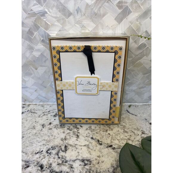 Vera Bradley Other - NEW Vera Bradley 12 Yellow Black Bird Invitations Party Classy Writing Designer
